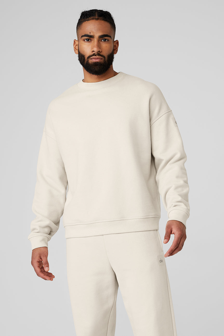 Alo Yoga Renown Heavy Weight Crew Neck Pullover - Bone
