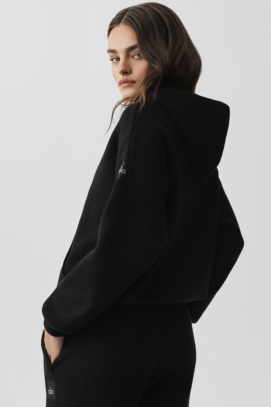 Alo Yoga Scholar Hooded Sweater - Black