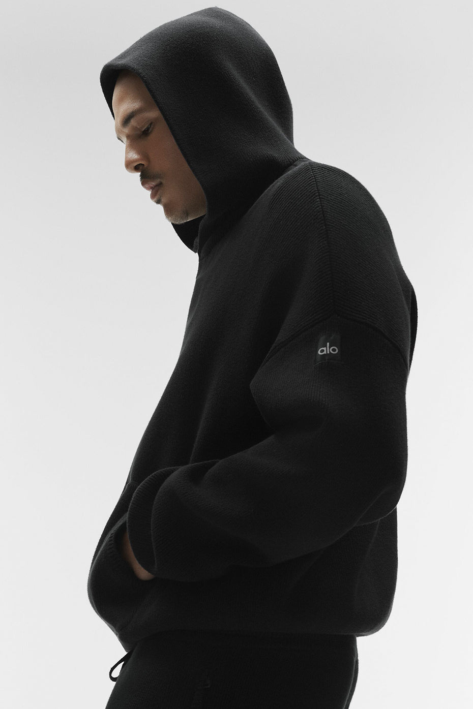 Alo Yoga Scholar Hooded Sweater - Black