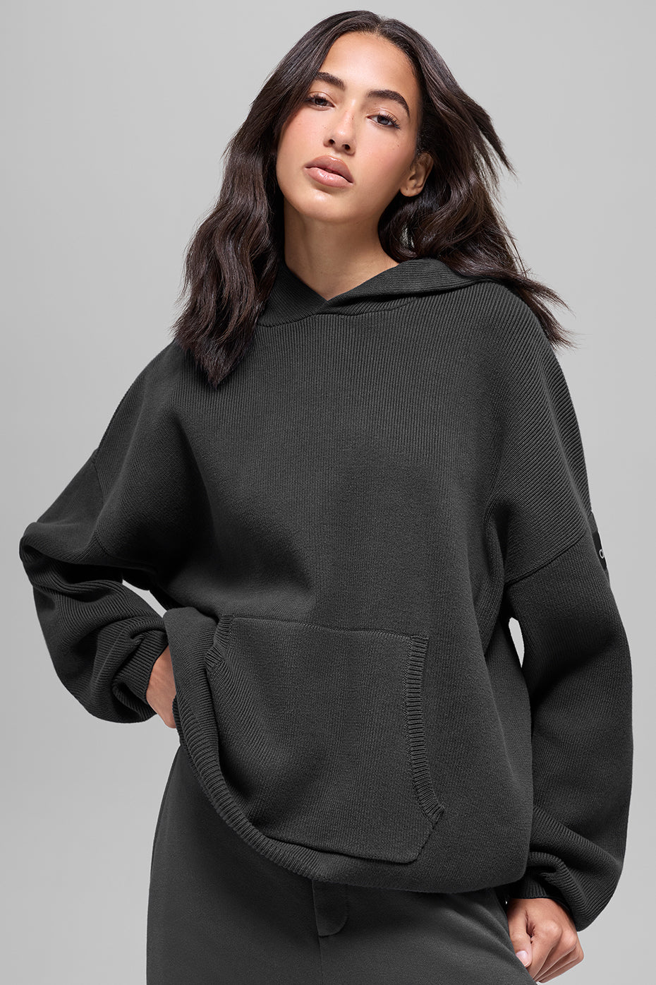 Alo Yoga Scholar Hooded Sweater - Anthracite