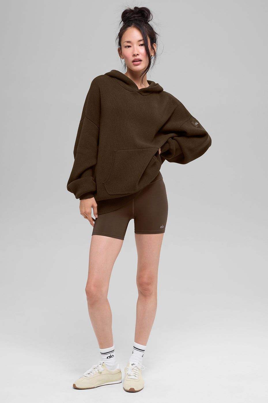 Alo Yoga Scholar Hooded Sweater - Espresso