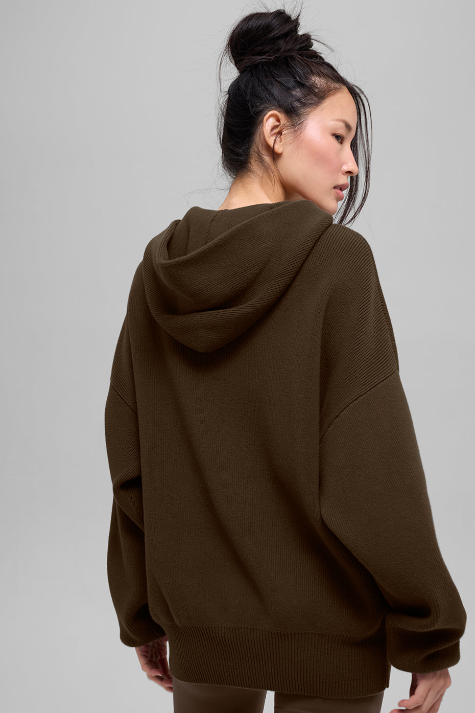 Alo Yoga Scholar Hooded Sweater - Espresso