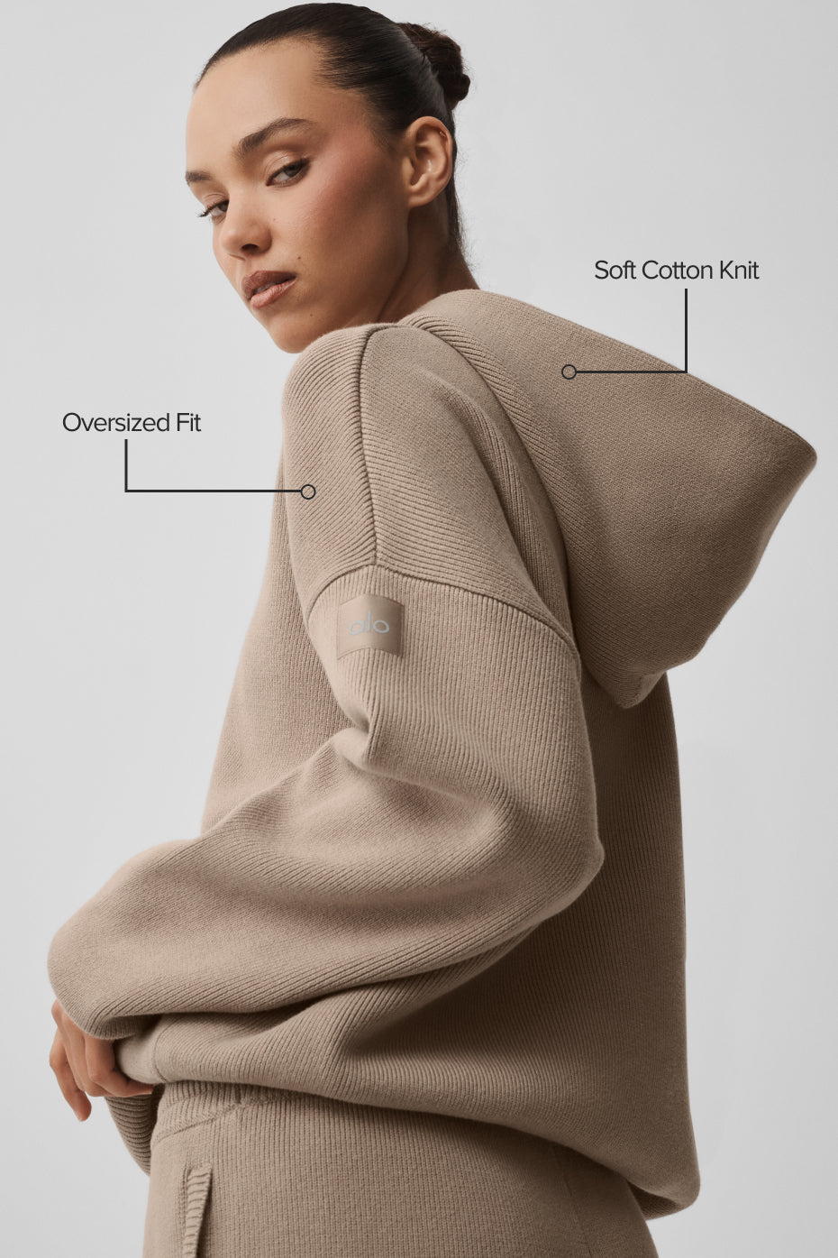 Alo Yoga Scholar Hooded Sweater - Gravel