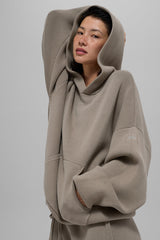 Alo Yoga Scholar Hooded Sweater - Light Cocoa