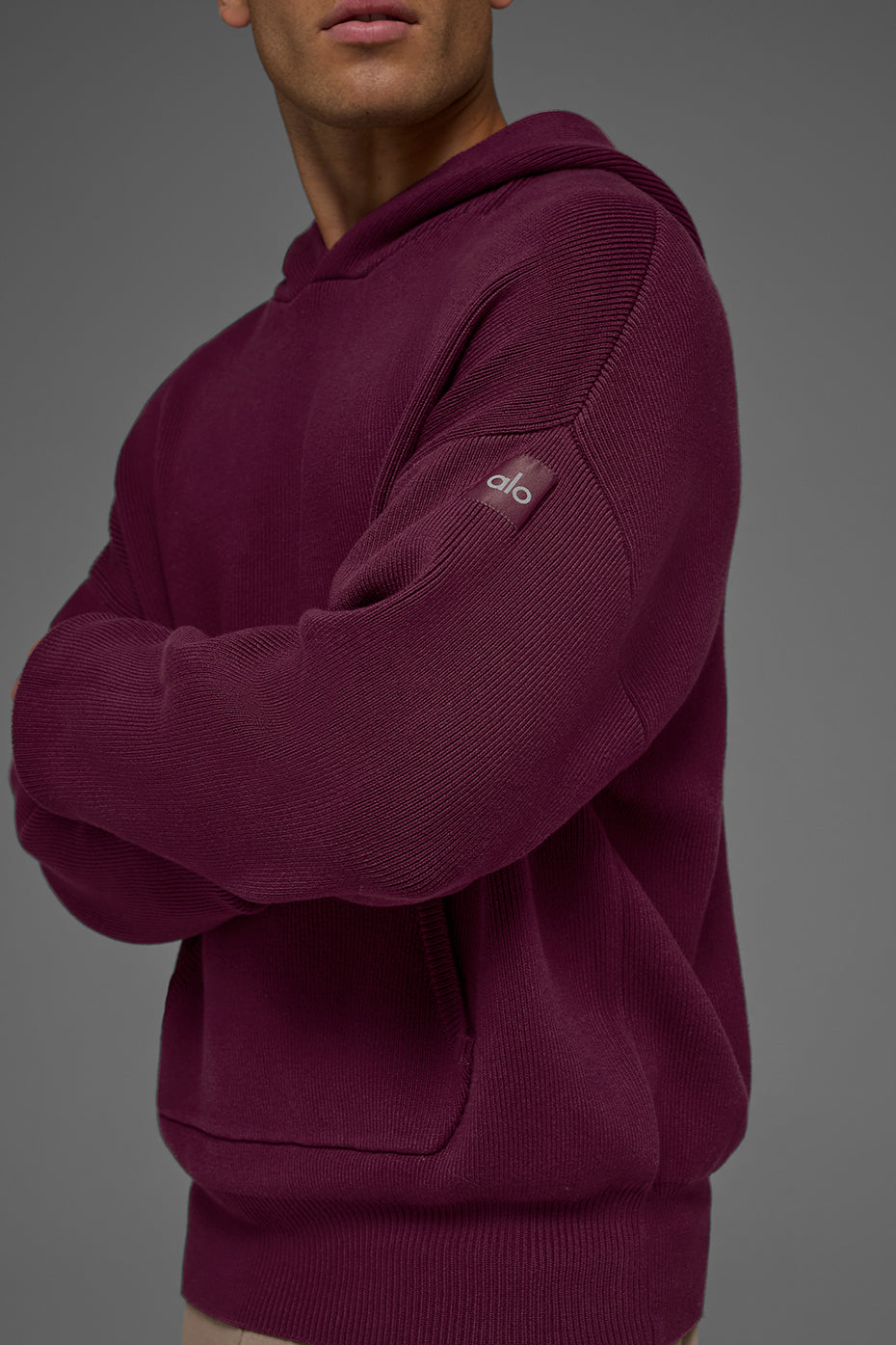Alo Yoga Scholar Hooded Sweater - Burgundy