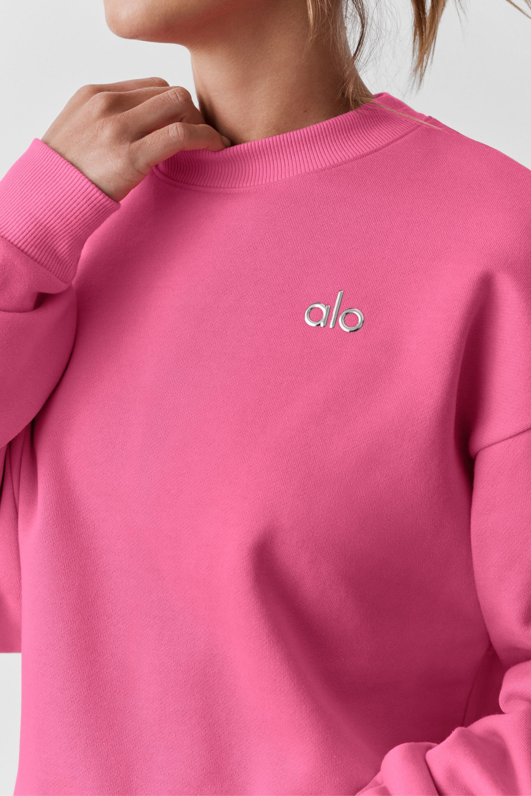 Alo Yoga Accolade Crew Neck Pullover - Paradise Pink