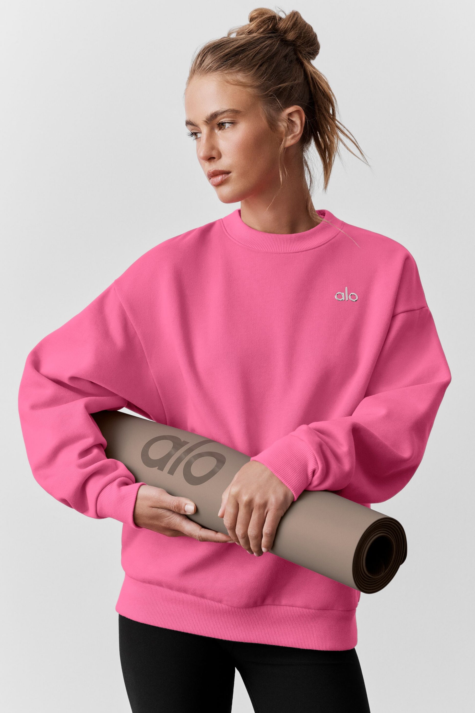 Alo Yoga Accolade Crew Neck Pullover - Paradise Pink