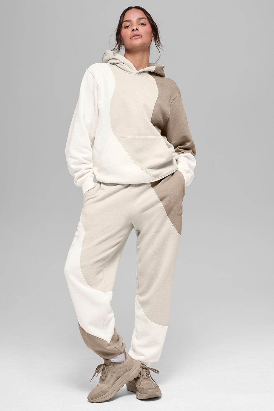 Alo Yoga Make Waves Hoodie - Ivory/Bone/Gravel