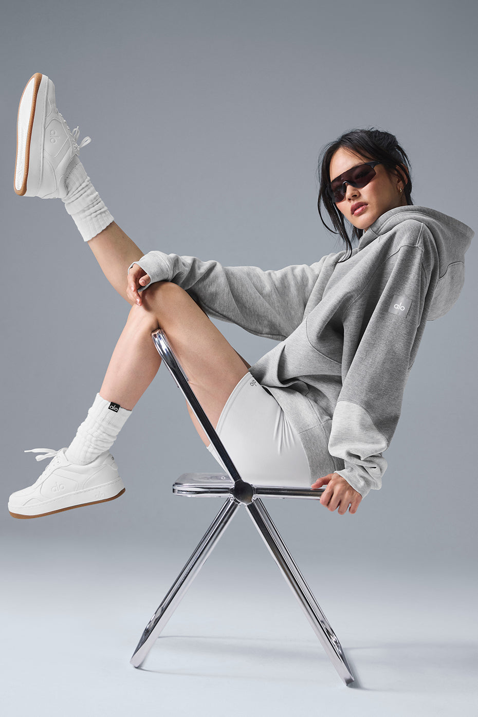 Alo Yoga Make Waves Hoodie - Athletic Heather Grey Tonal