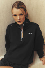 Alo Yoga Accolade 1/4 Zip Pullover - Black