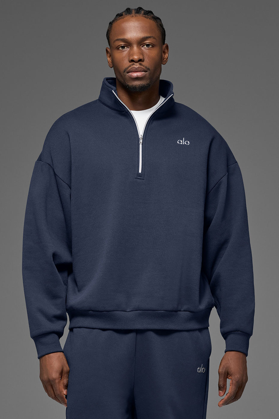 Alo Yoga Accolade 1/4 Zip Pullover - Navy