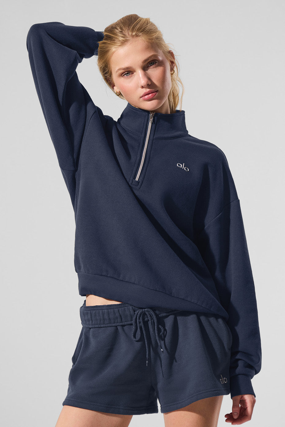 Alo Yoga Accolade 1/4 Zip Pullover - Navy
