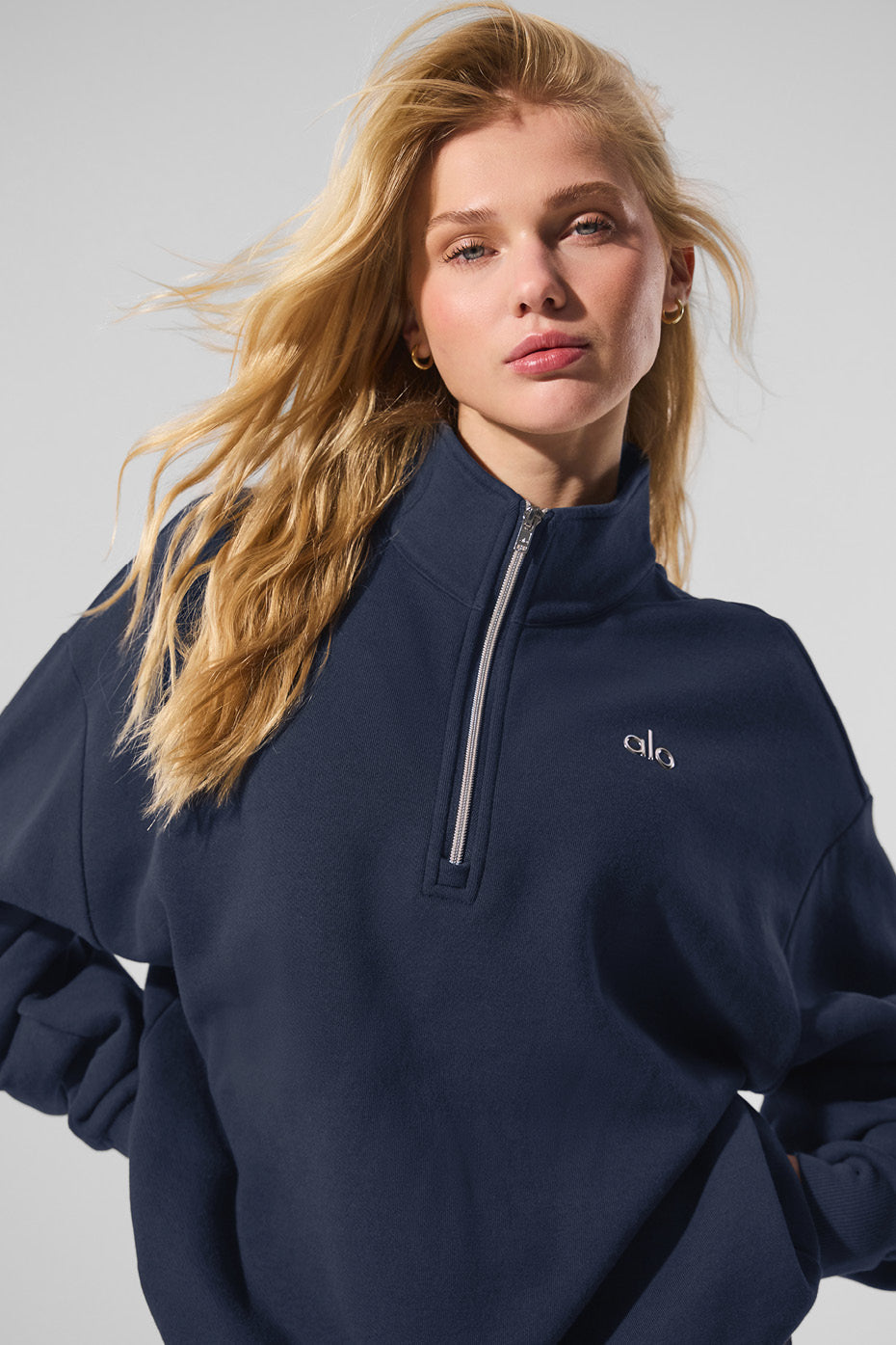 Alo Yoga Accolade 1/4 Zip Pullover - Navy