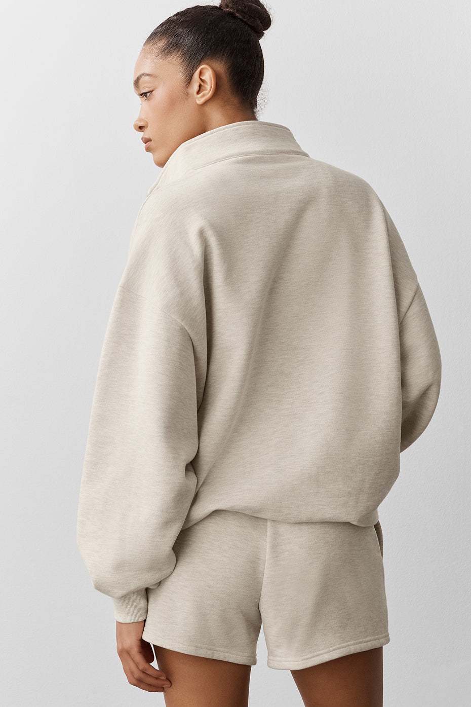 Alo Yoga Accolade 1/4 Zip Pullover - Oatmeal Heather