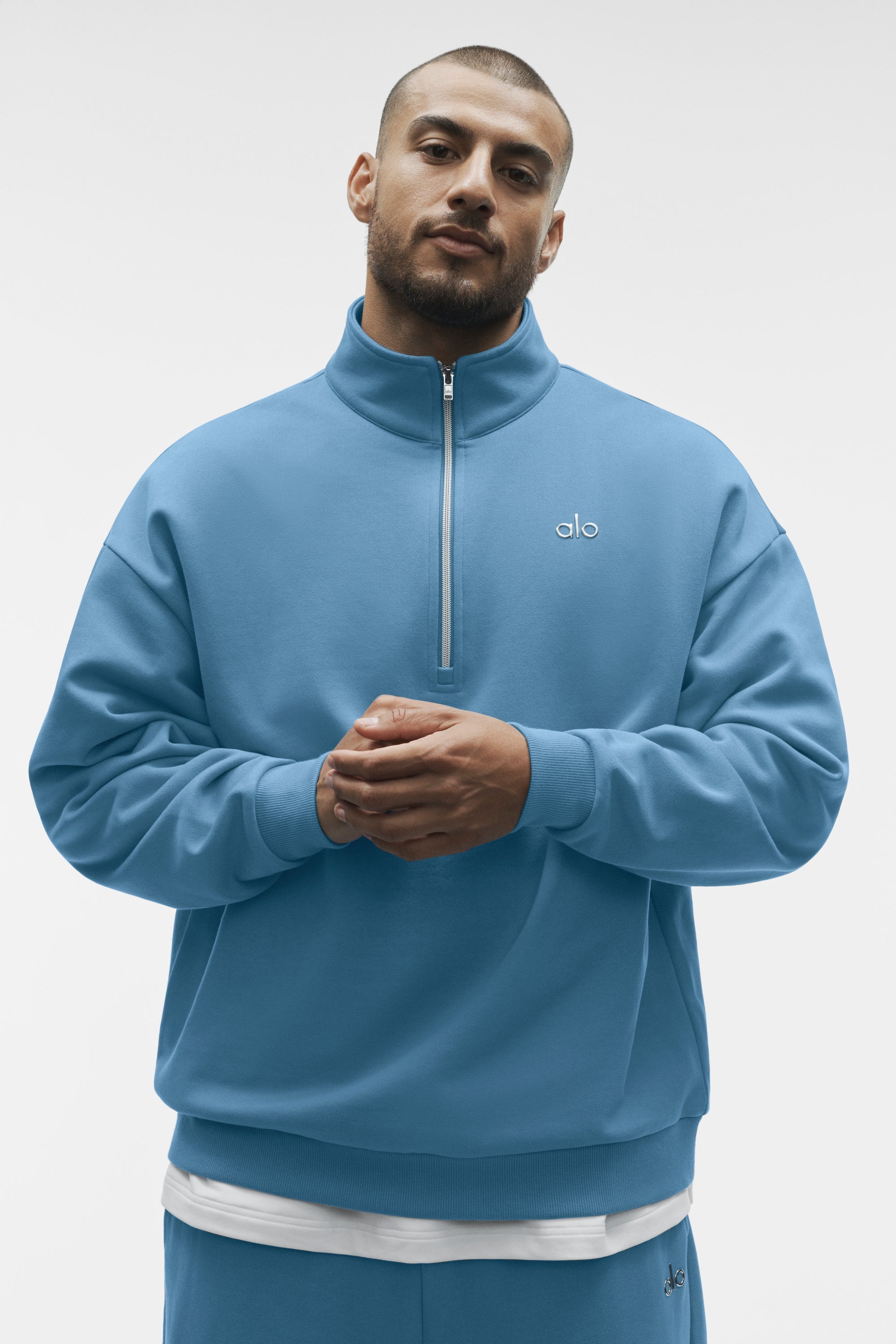 Alo Yoga Accolade 1/4 Zip Pullover - California Blue