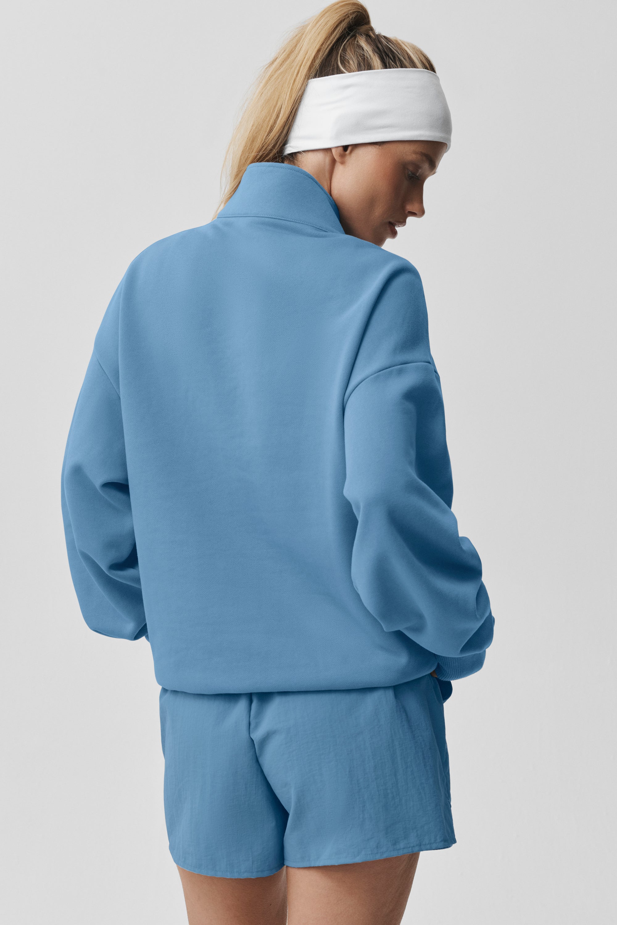Alo Yoga Accolade 1/4 Zip Pullover - California Blue