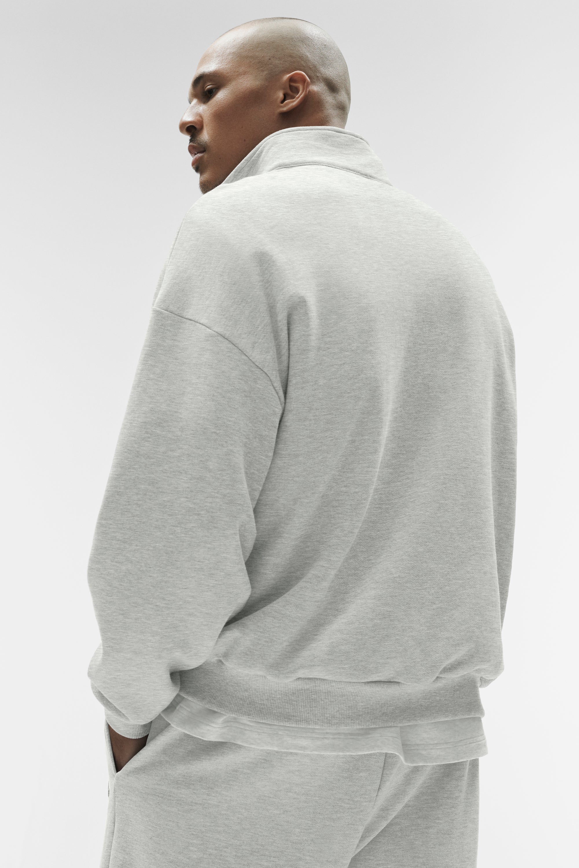 Alo Yoga Accolade 1/4 Zip Pullover - White Heather