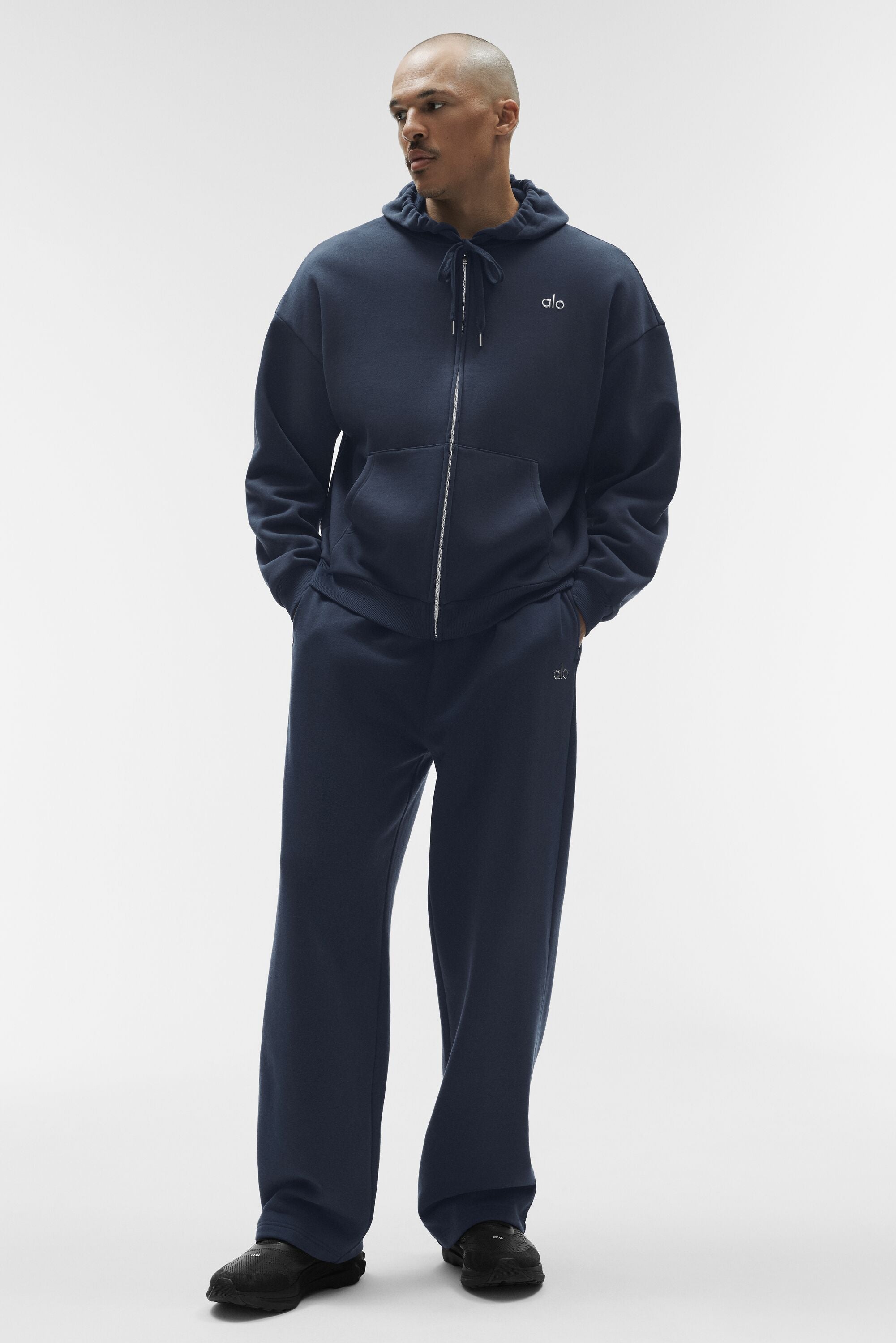 Alo Yoga Accolade Full Zip Hoodie - Navy