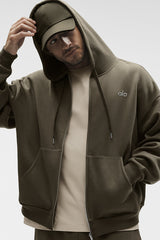 Alo Yoga Accolade Full Zip Hoodie - Olive Tree