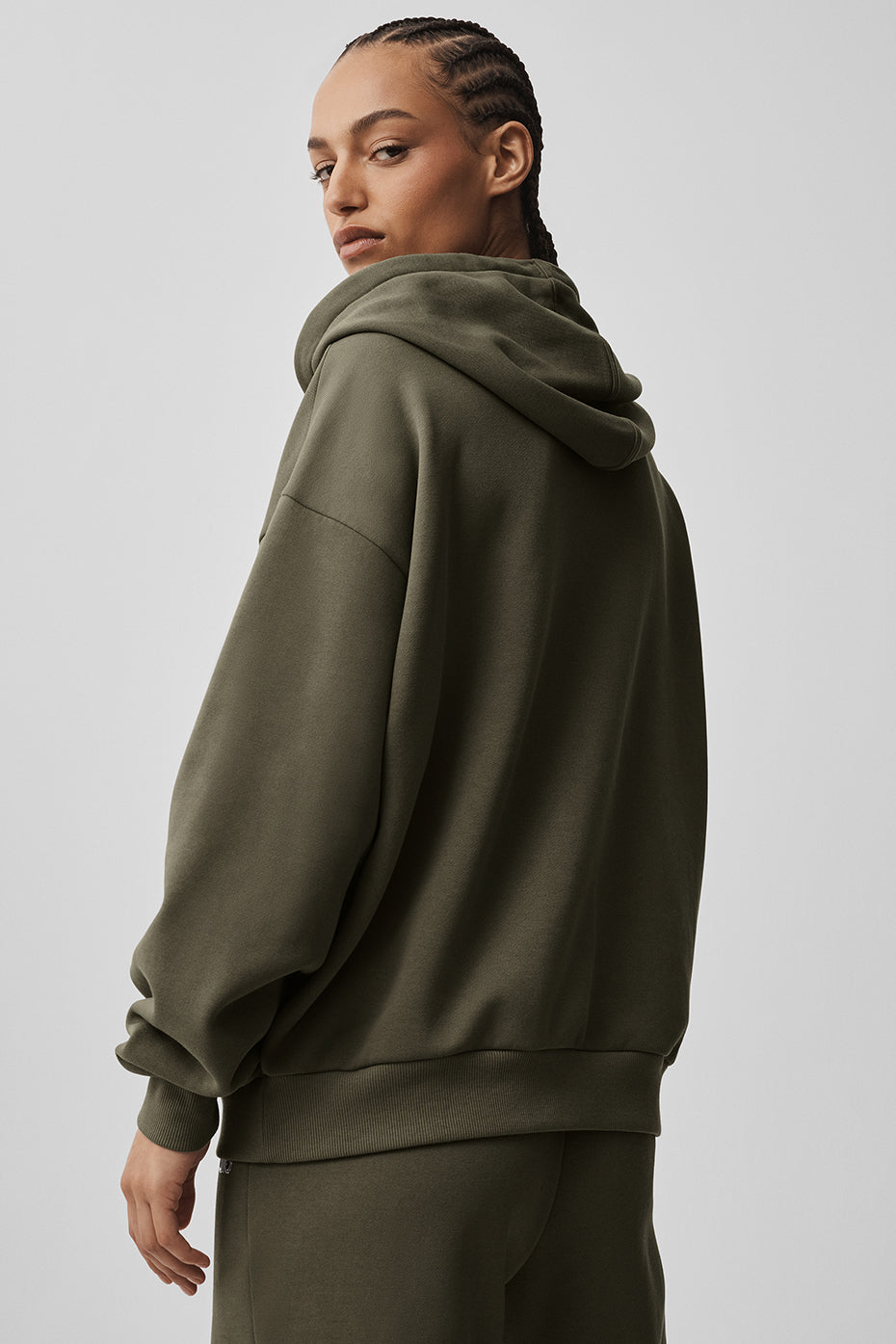 Alo Yoga Accolade Full Zip Hoodie - Olive Tree