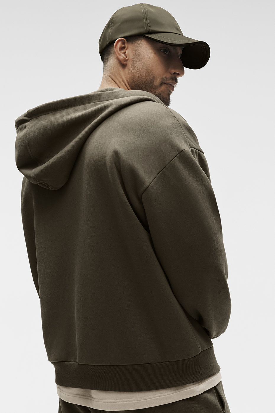 Alo Yoga Accolade Full Zip Hoodie - Olive Tree
