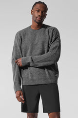 Alo Yoga Unisex Wool Cashmere New Class Crewneck Sweater - Platinum Grey