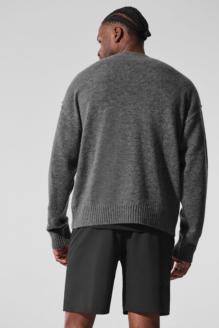 Alo Yoga Unisex Wool Cashmere New Class Crewneck Sweater - Platinum Grey