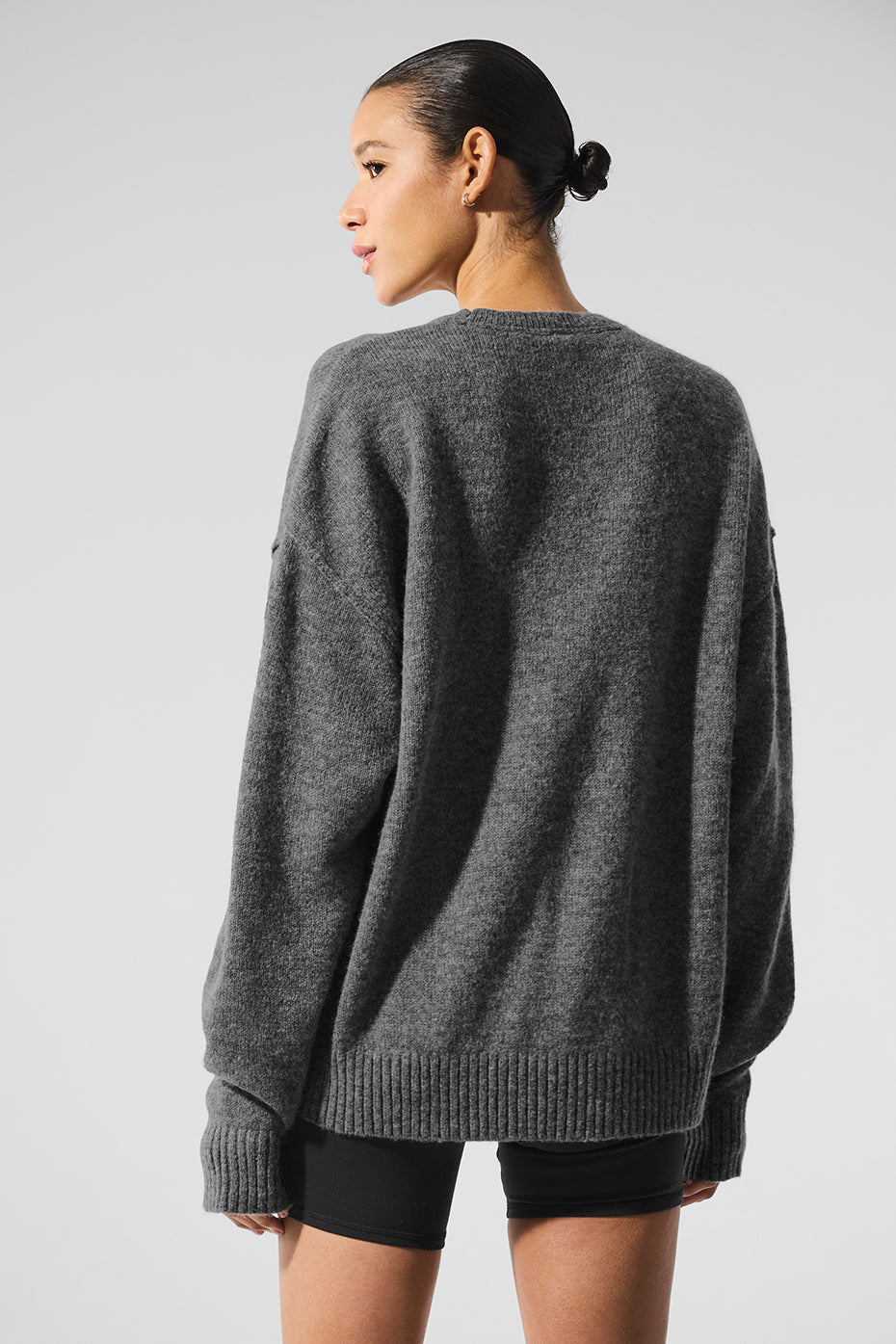 Alo Yoga Unisex Wool Cashmere New Class Crewneck Sweater - Platinum Grey