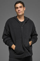 Alo Yoga Wool Cashmere New Class Full Zip Hoodie - Black