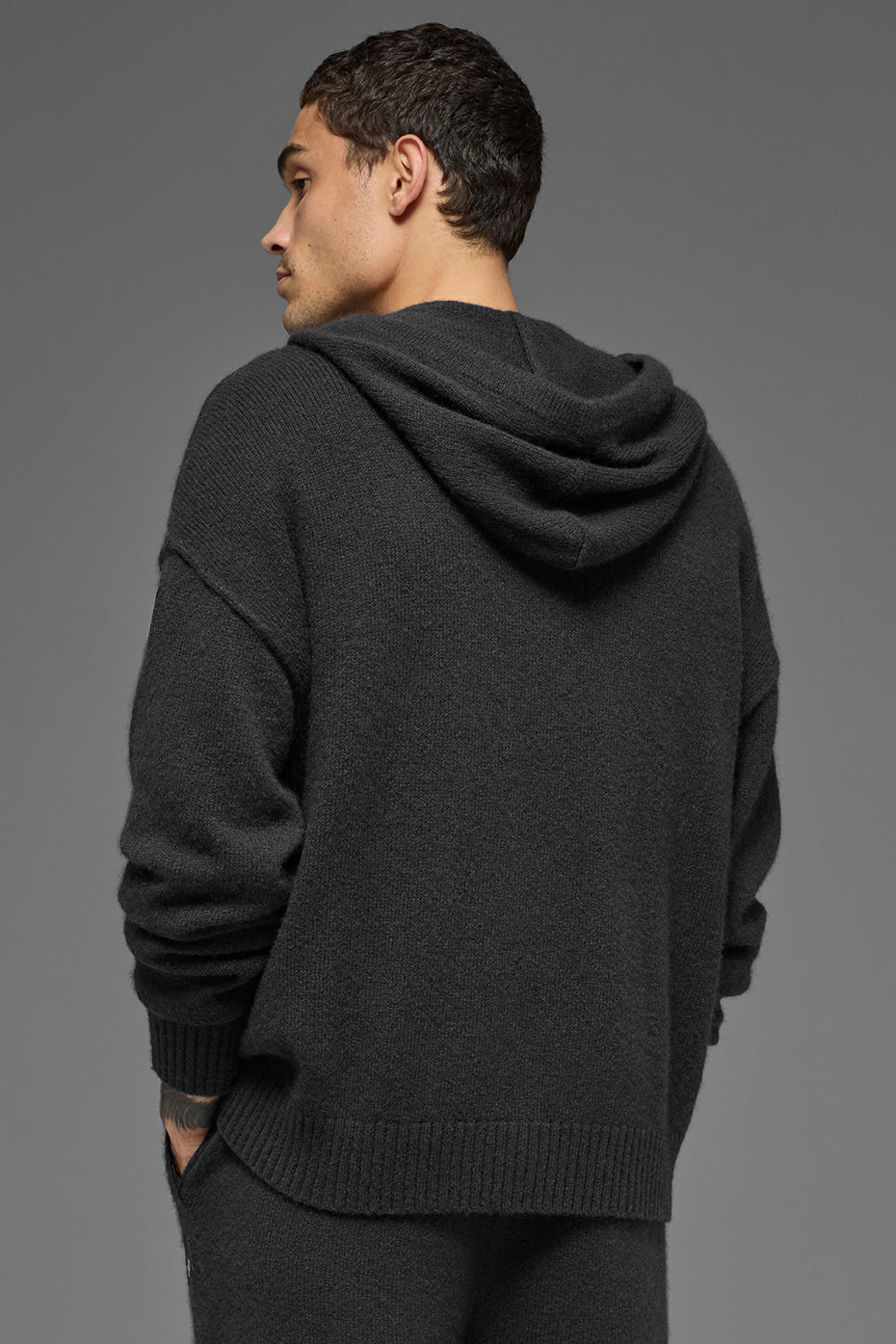 Alo Yoga Wool Cashmere New Class Full Zip Hoodie - Black