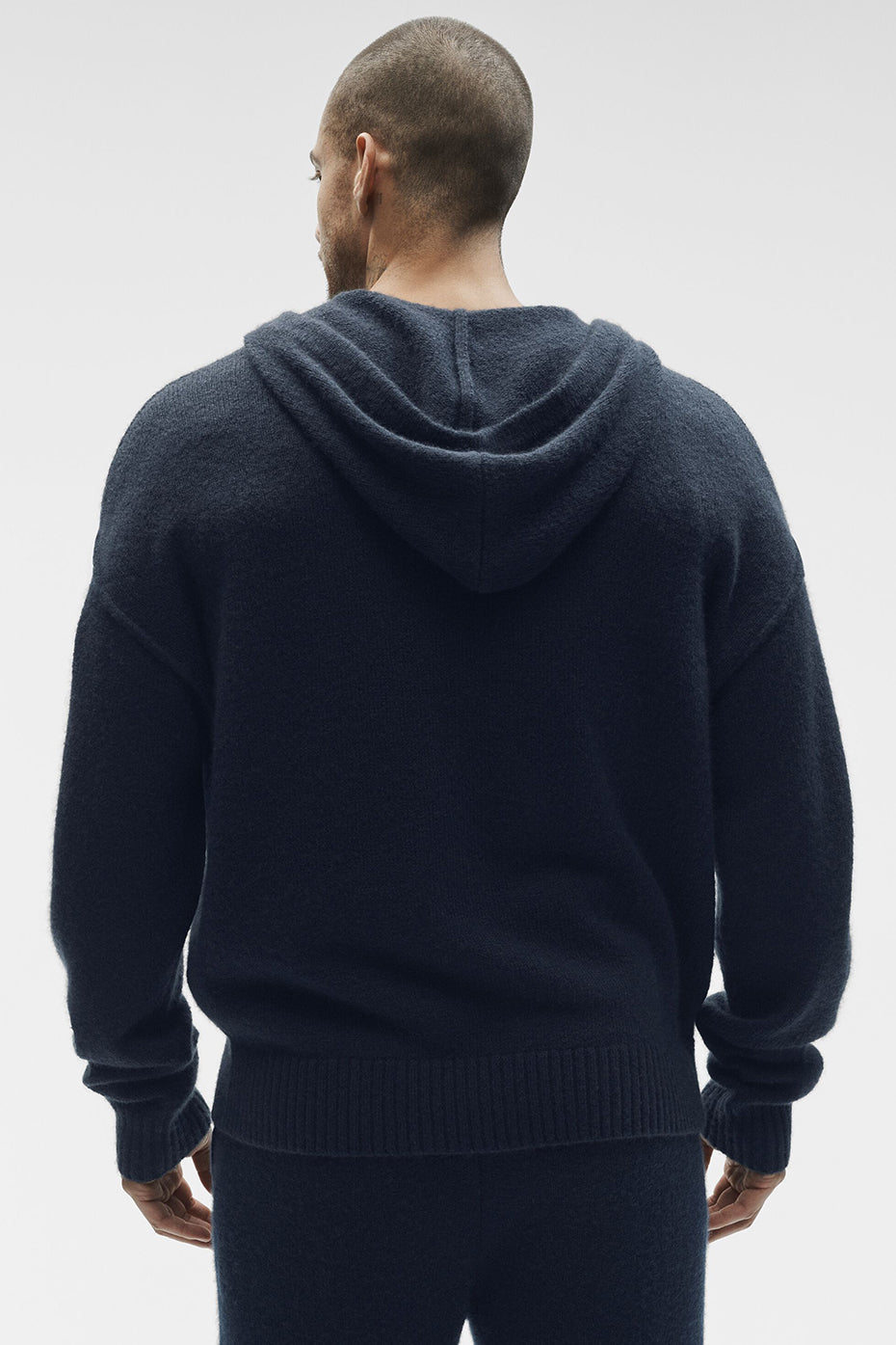 Alo Yoga Wool Cashmere New Class Full Zip Hoodie - Navy