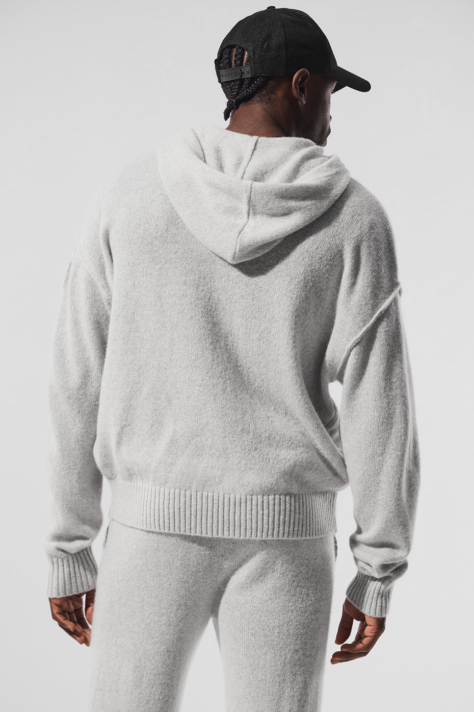 Alo Yoga Wool Cashmere New Class Full Zip Hoodie - Pearl Grey Heather