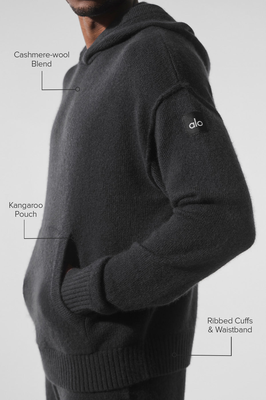 Alo Yoga Wool Cashmere New Class Hoodie - Black