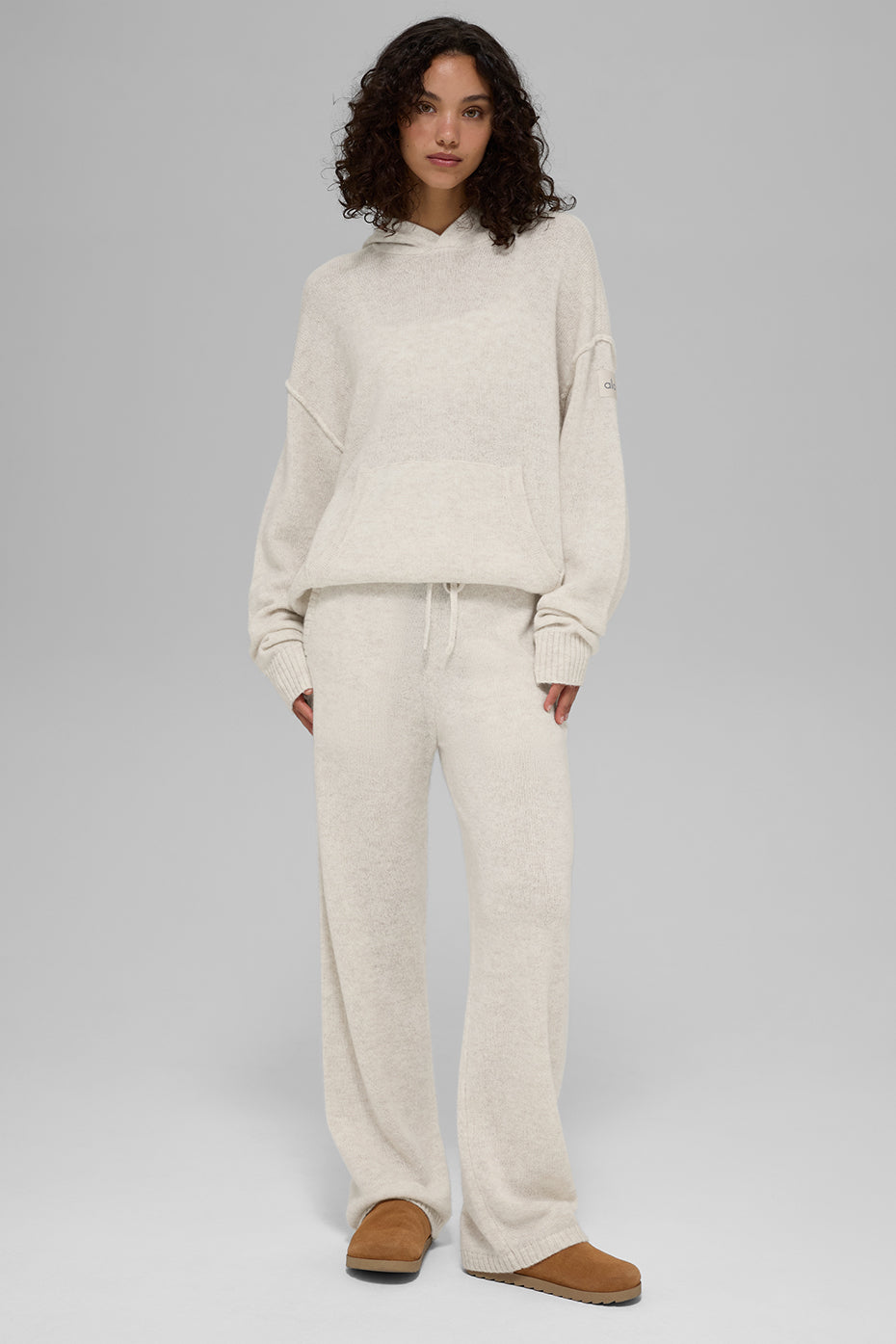 Alo Yoga Wool Cashmere New Class Hoodie - Bone Heather