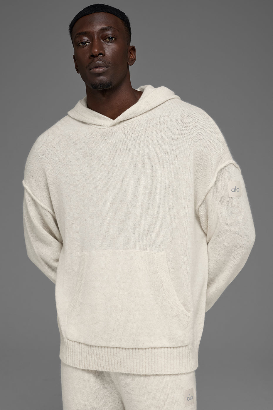 Alo Yoga Wool Cashmere New Class Hoodie - Bone Heather