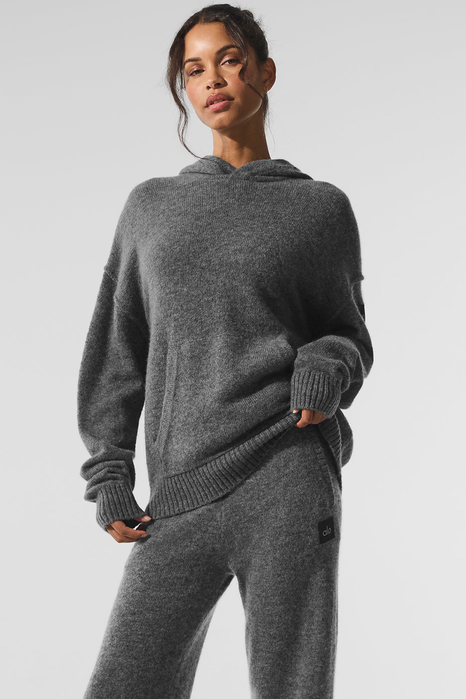 Alo Yoga Wool Cashmere New Class Hoodie - Platinum Grey