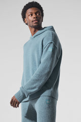 Alo Yoga Wool Cashmere New Class Hoodie - Celestial Blue Granite Heather