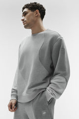 Alo Yoga Make Waves Crew Neck Pullover - Athletic Heather Grey Tonal