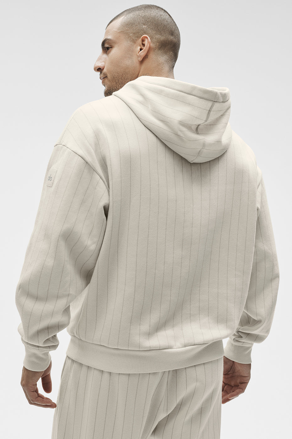 Alo Yoga Pinstripe Hoodie - Bone Pinstripe