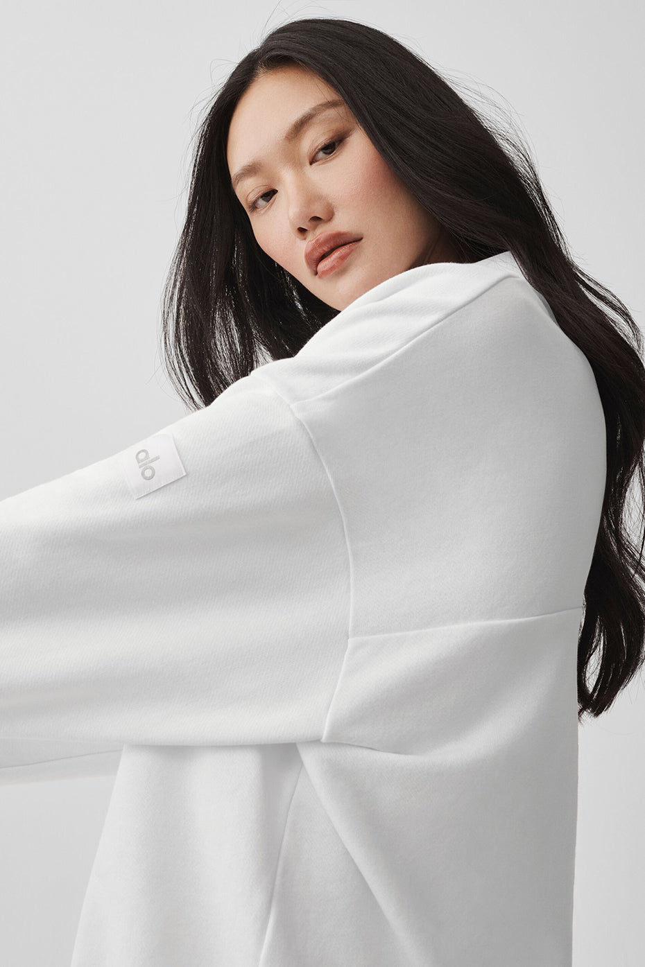 Alo Yoga Take It Easy Long Sleeve Henley Pullover - White