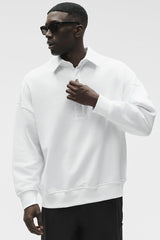 Alo Yoga Take It Easy Long Sleeve Henley Pullover - White