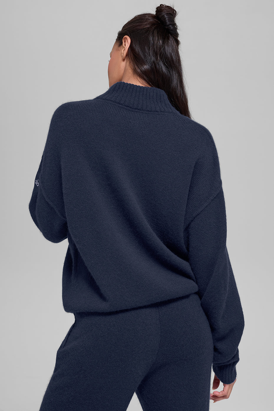 Alo Yoga Wool Cashmere New Class 1/4 Zip Pullover - Navy