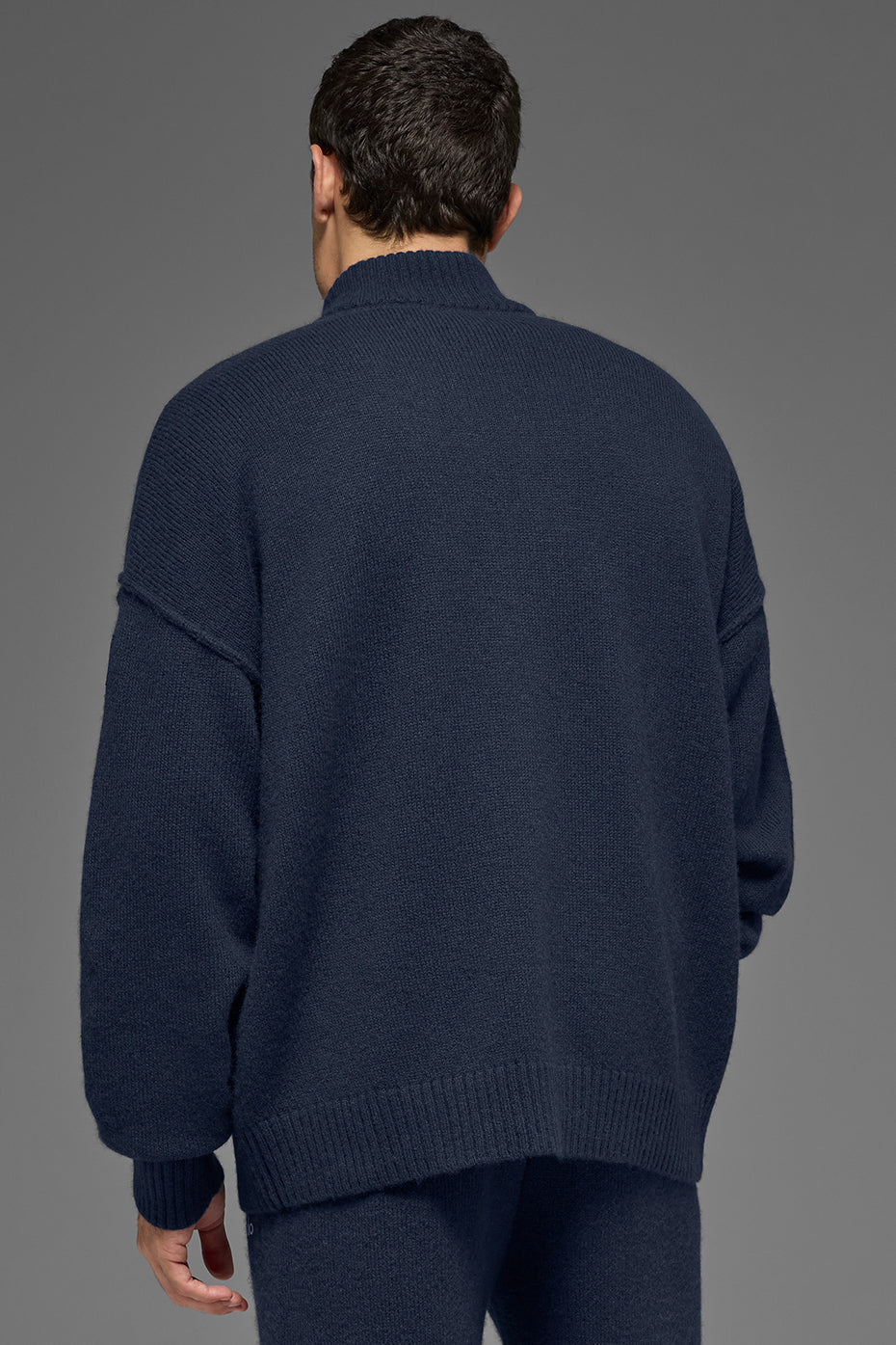 Alo Yoga Wool Cashmere New Class 1/4 Zip Pullover - Navy