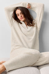 Alo Yoga Wool Cashmere New Class 1/4 Zip Pullover - Oatmeal Heather