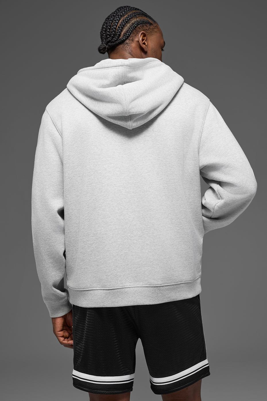Alo Yoga Renown Heavy Weight Full Zip Hoodie - Athletic Heather Grey