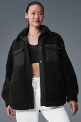 Alo Yoga Sherpa Edge Shacket - Black