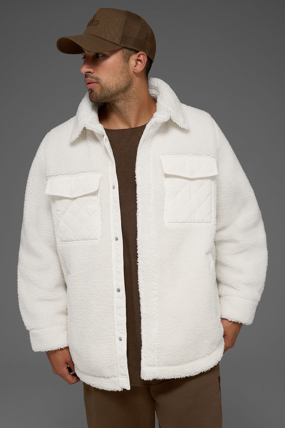Alo Yoga Sherpa Edge Shacket - Ivory