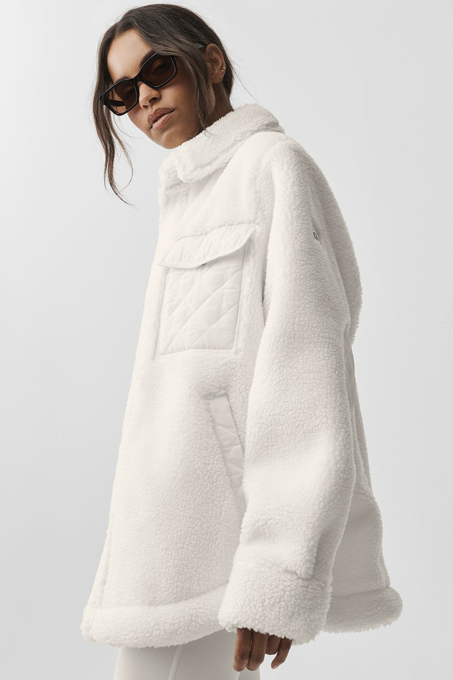Alo Yoga Sherpa Edge Shacket - Ivory
