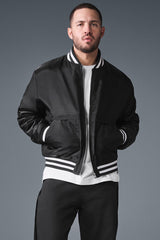 Alo Yoga Afterglow Varsity Jacket - Black