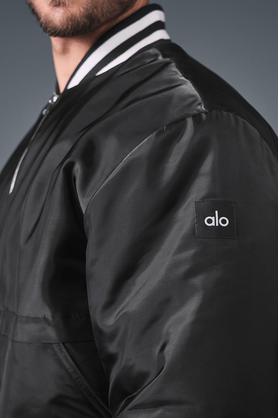 Alo Yoga Afterglow Varsity Jacket - Black